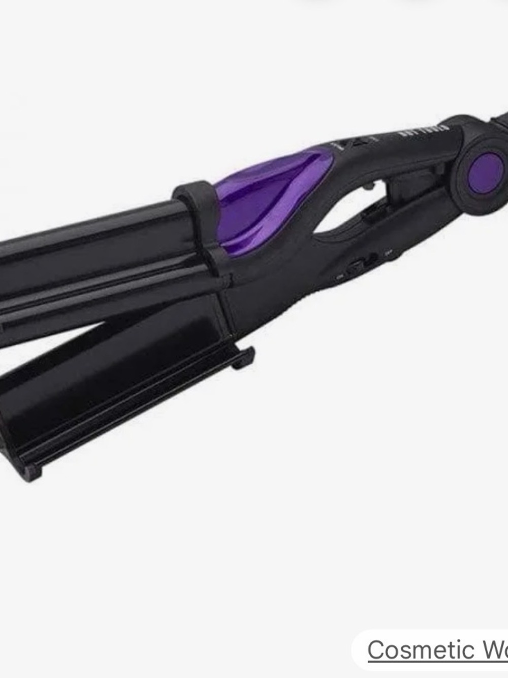 Professional Black and Purple 3-Bar Hair Waver - Styling Iron